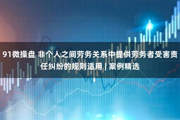 91微操盘 非个人之间劳务关系中提供劳务者受害责任纠纷的规则适用 | 案例精选