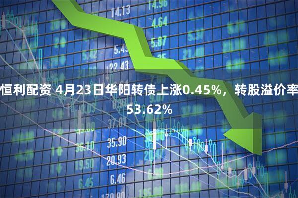 恒利配资 4月23日华阳转债上涨0.45%，转股溢价率53.62%