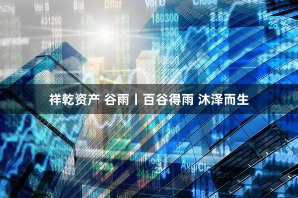祥乾资产 谷雨丨百谷得雨 沐泽而生